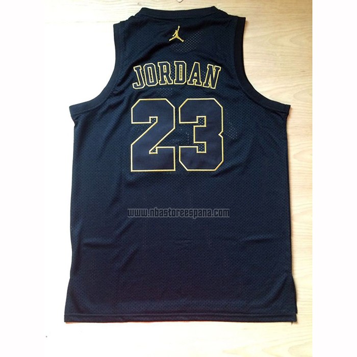 Camiseta Michael Jordan NO 23 Oro Negro